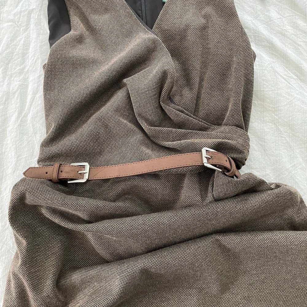 Ralph Lauren dress w leather double buckled belt